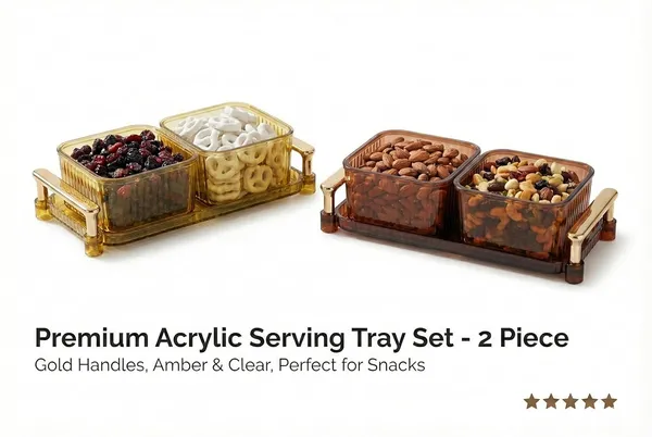 2_Pcs_Multicolor_Dry_Fruit_Serving_Set_With_Tray_And_Lids_Airtight_Container_Box