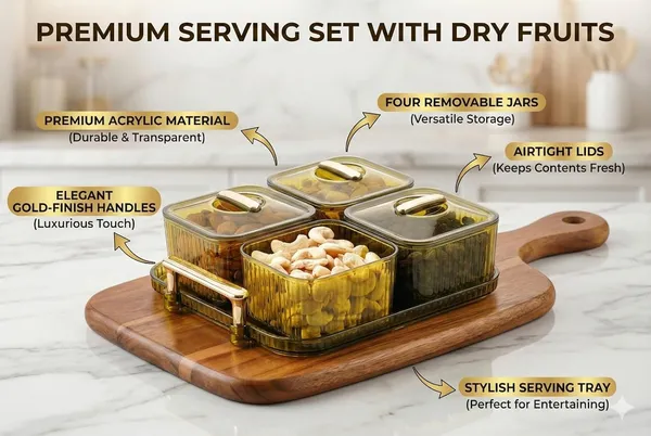 4_Pcs_Set_Multicolor_Dry_Fruit_Serving_Set_With_Tray_And_Lids_Airtight_Container_Box_Acrylic_Food_Grade_Storage_For_Home_Gifting