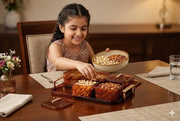 6_Pcs_Multicolor_Dry_Fruit_Serving_Set_With_Tray_And_Lids_Airtight_Container_Box