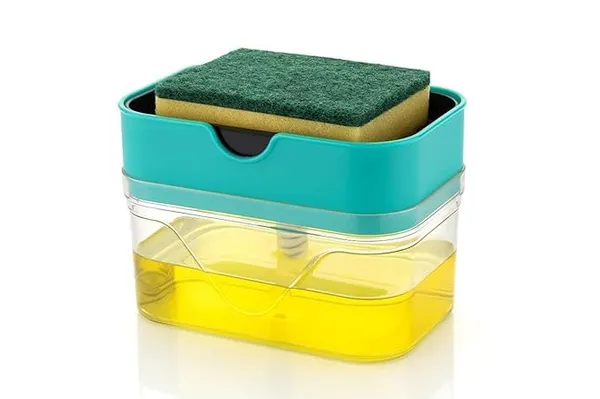 Multicolour_Unique_Soap_Dispenser_For_Bathroom_Accessories_Dishwasher_Liquid_Holder_Liquid_Dispenser_Pump_400_Ml_With_Sponge_Holder