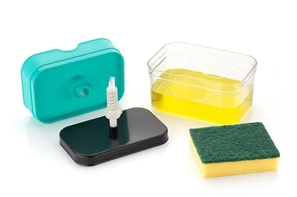 Multicolour_Unique_Soap_Dispenser_For_Bathroom_Accessories_Dishwasher_Liquid_Holder_Liquid_Dispenser_Pump_400_Ml_With_Sponge_Holder