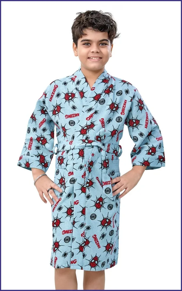 Skyblue_Cotton_Bath_Robe_For_Boys