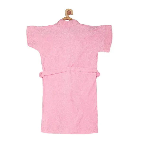 Pink_Cotton_Bathrobe_Plain_For_Girls
