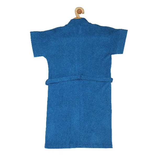 Blue_Cotton_Bathrobe_Plain_For_Girls
