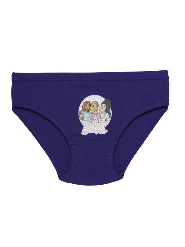 BABY-_130_Multicolor_Cotton_Elastane_Brief_Panties_Pack_Of_6_Barbie_Printed_Innerwear_For_Girls