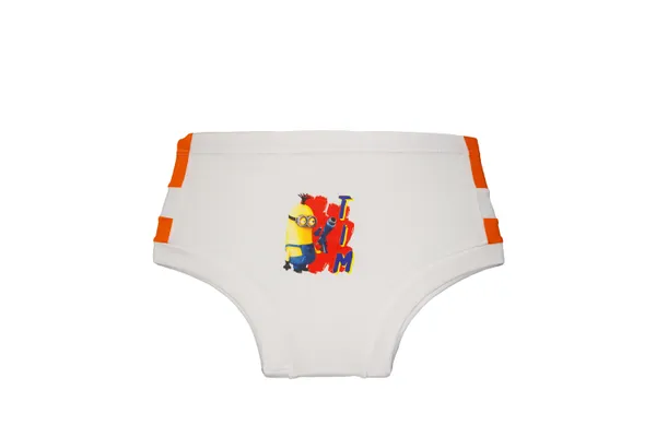 JR-05WH_Multicolor_Cotton_Briefs_Pack_Of_6_Minions_Printed_White_Innerwear_For_Boys
