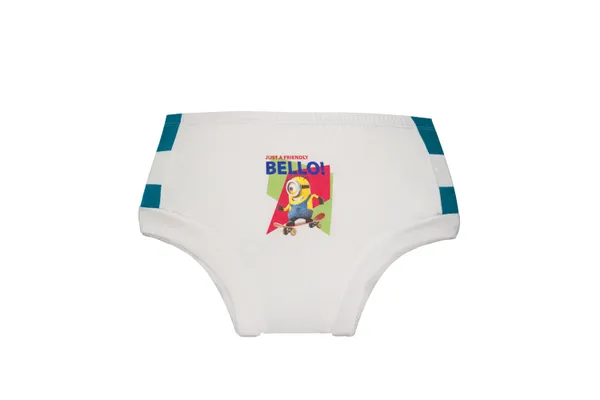JR-05WH_Multicolor_Cotton_Briefs_Pack_Of_6_Minions_Printed_White_Innerwear_For_Boys