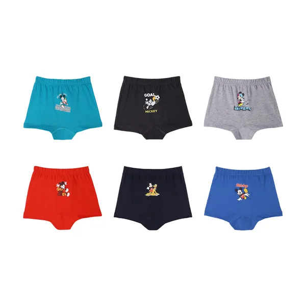 JR-536_Multicolor_Mickey_Mouse_Cotton_Trunks_For_Pack_Of_6_For_Boys