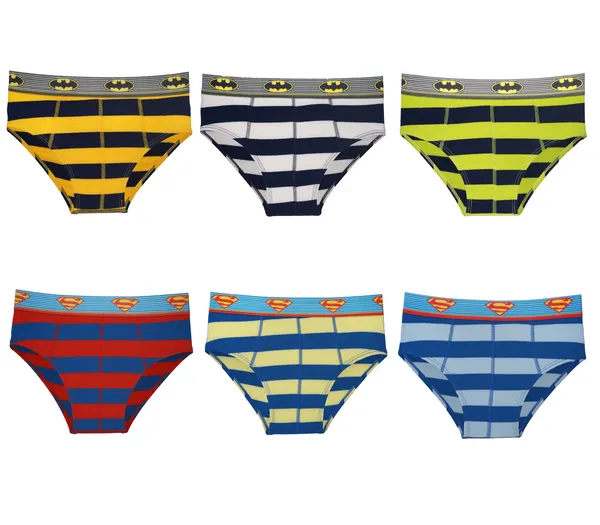 JR-_81_Multicolor_Batman_Striped_Briefs_(Pack_Of_6)_Cotton_Lycra_With_Logo_Waistband_For_Boys