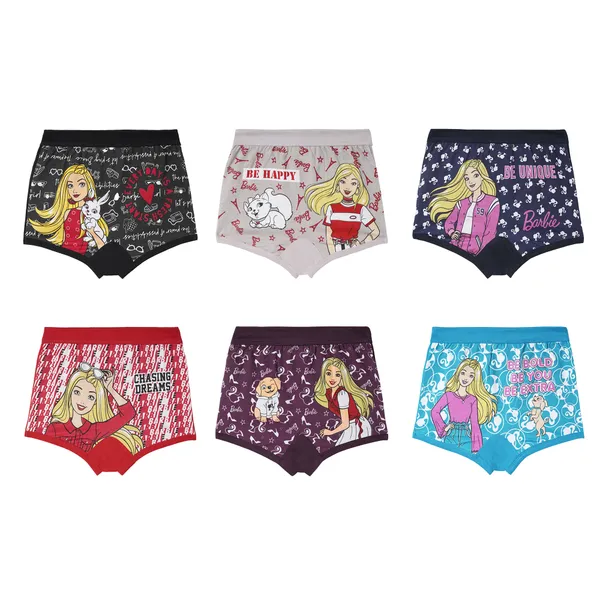 BABY-_176_Multicolor_Horts_Innerwear_Pack_Of_6_Barbie_Printed_Cotton_Briefs_For_Boys