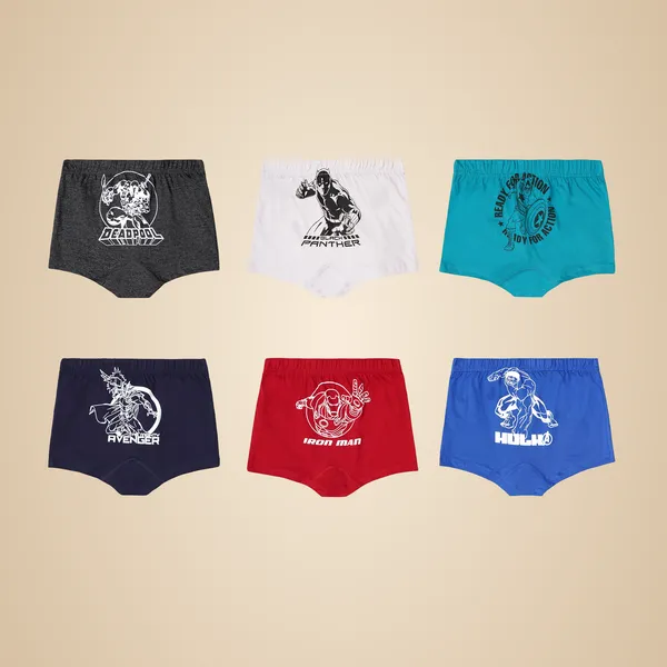 JR-539_Multicolor_Marvel_Superheroes_Printed_Cotton_Trunks_For_Pack_Of_6_For_Boys