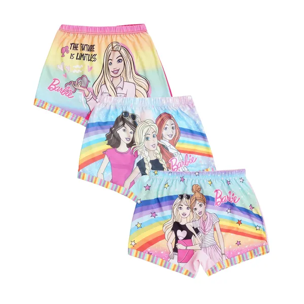 BABY-154_Multicolor_Barbie_Rainbow_Boxer_Shorts_Pack_Of_6_The_Future_Is_Limitless_Edition_For_Girls