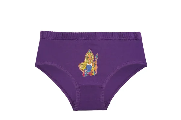 BABY-_106_Multicolor_Cotton_Briefs_Pack_Of_6_Solid_Colors_With_Barbie_Prints_For_Girls