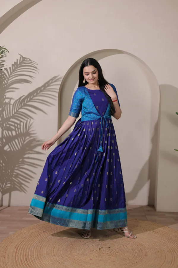 Navy_Blue_Soft_Silk_Woven_Ethnic_Dresses_Gown_For_Women