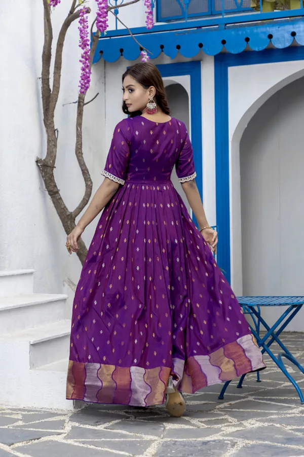 Wine_Craft_Silk_Woven_Embroidery_Lace_Ethnic_Dresses_Gown_For_Women