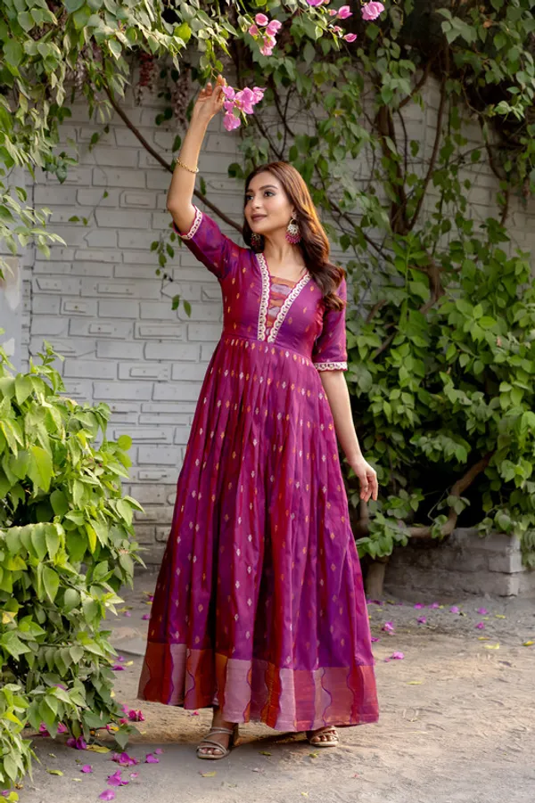 Pink_Craft_Silk_Woven_Embroidery_Lace_Ethnic_Dresses_Gown_For_Women