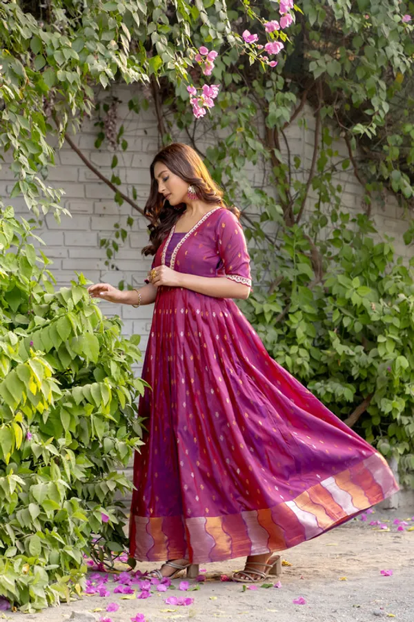 Pink_Craft_Silk_Woven_Embroidery_Lace_Ethnic_Dresses_Gown_For_Women