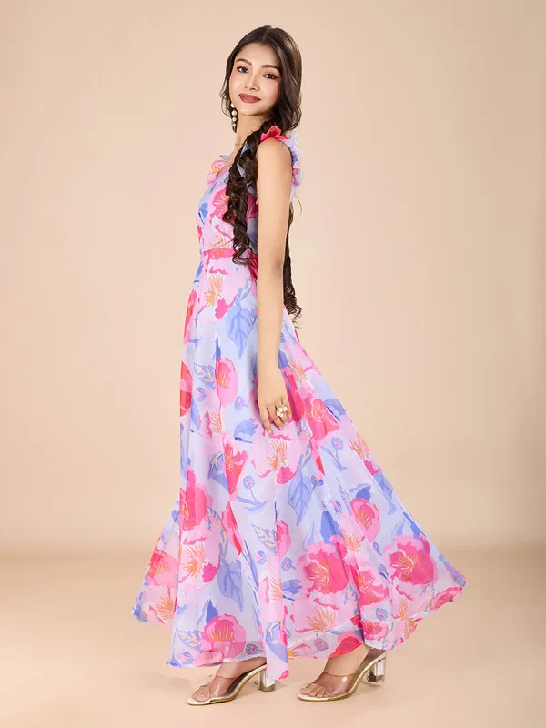 Multicolor_Tabby_Silk_Printed_Ethnic_Dresses_Gown_For_Girls