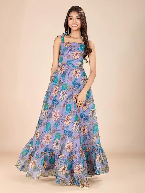 Sky_Blue_Soft_Chanderi_Printed_Ethnic_Dresses_Gown_For_Girls