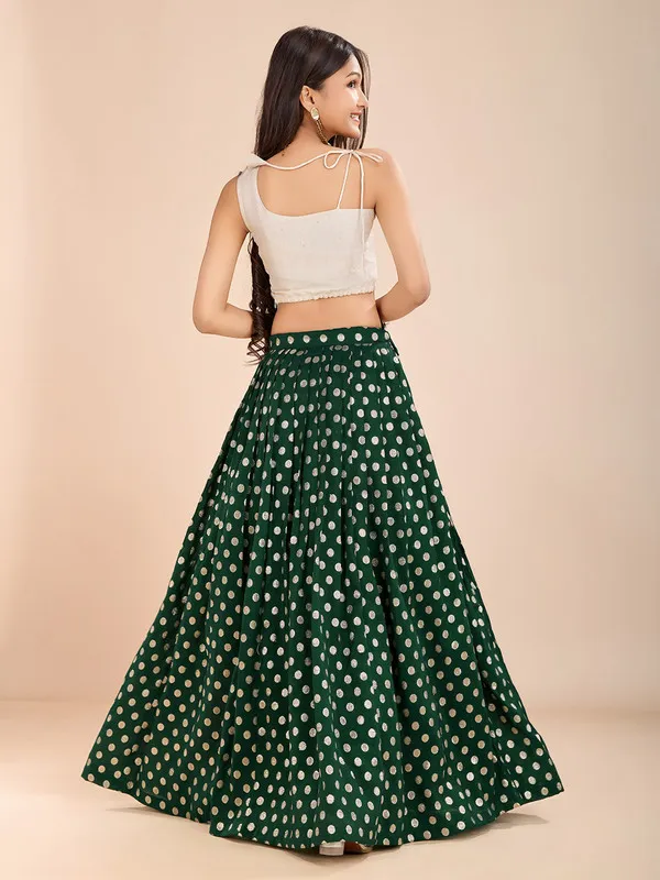 Green_Viscose_Butti_Lace_And_Print_Lehenga_Choli_For_Girls