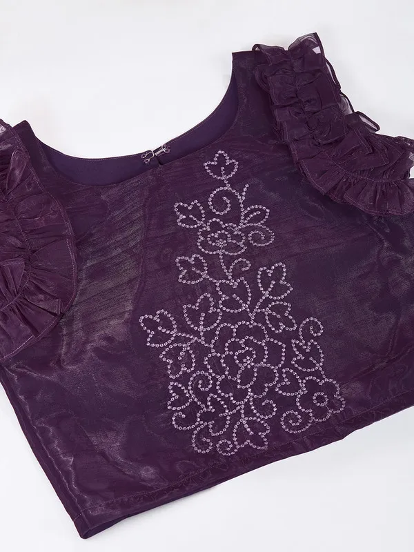 Wine_Organza_Silk_Embroidery_Lehenga_Choli_For_Girls