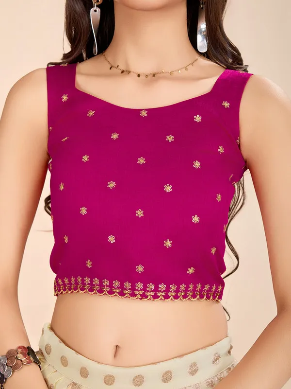 Pink_Viscose_Butti_Embroidery_Zari_Weaving_Lehenga_Choli_For_Girls