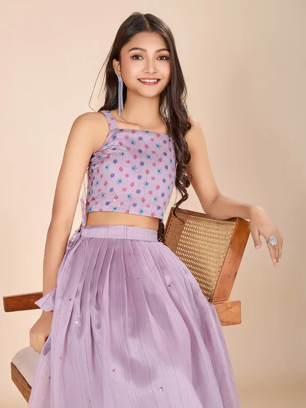 Lavender_Tussar_Silk_Embroidery_Lehenga_Choli_For_Girls
