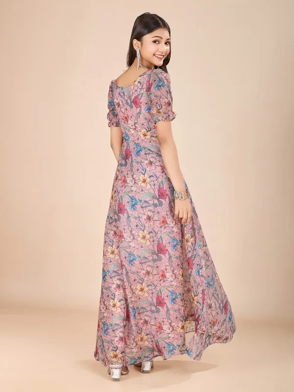 Multicolor_Soft_Chanderi_Printed_Ethnic_Dresses_Gown_For_Girls