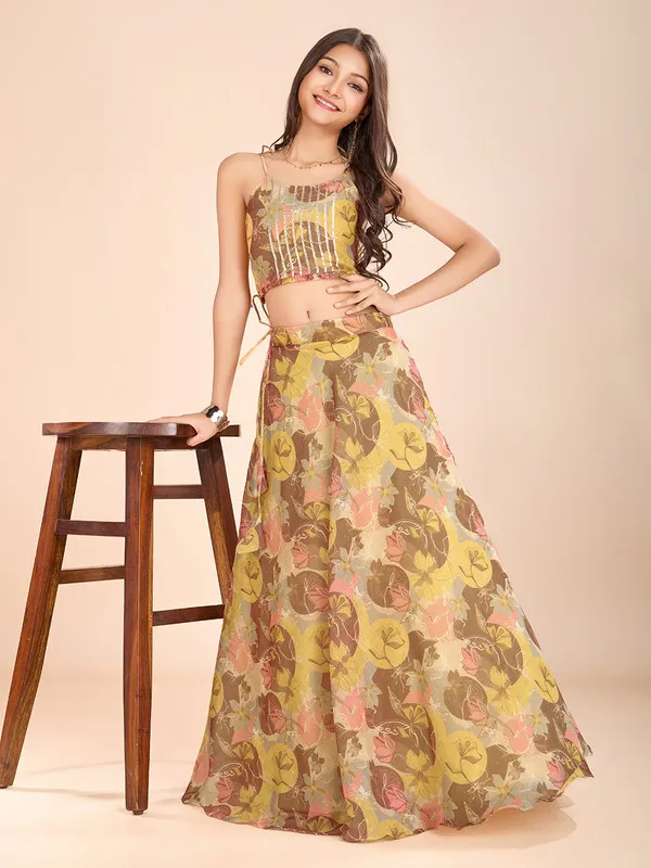 Yellow_Soft_Chanderi_Printed_Lace_Detailing_Lehenga_Choli_For_Girls