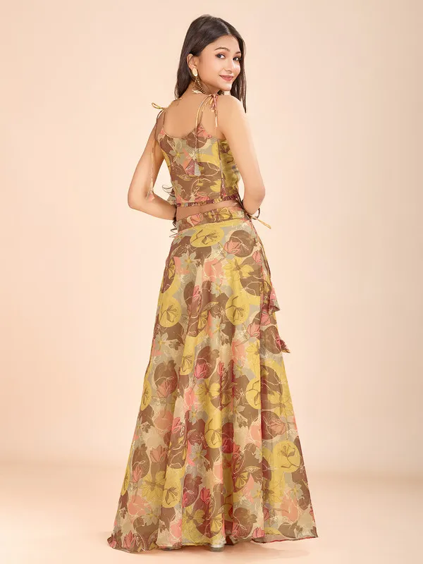 Yellow_Soft_Chanderi_Printed_Lace_Detailing_Lehenga_Choli_For_Girls
