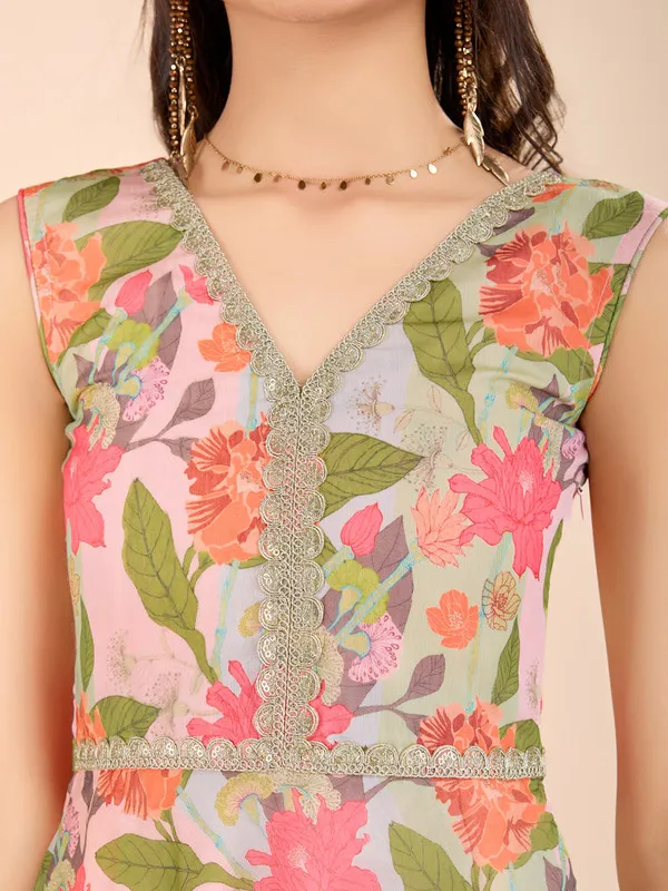 Multicolor_Soft_Chanderi_Printed_Lace_Detailing_Ethnic_Dresses_Gown_For_Girls