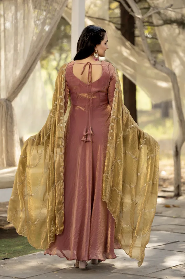 Peach_Space_Silk_Work_And_Scallop_Lace_Ethnic_Dresses_Gown_For_Women