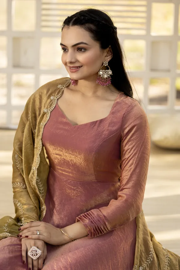 Peach_Space_Silk_Work_And_Scallop_Lace_Ethnic_Dresses_Gown_For_Women