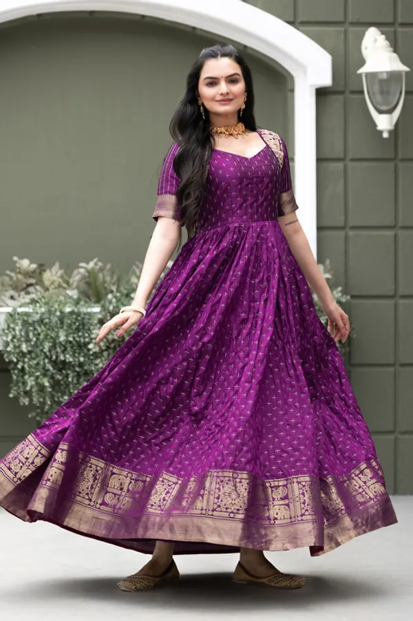 Purple_Soft_Silk_Zari_Weaving_Ethnic_Dresses_Gown_For_Women