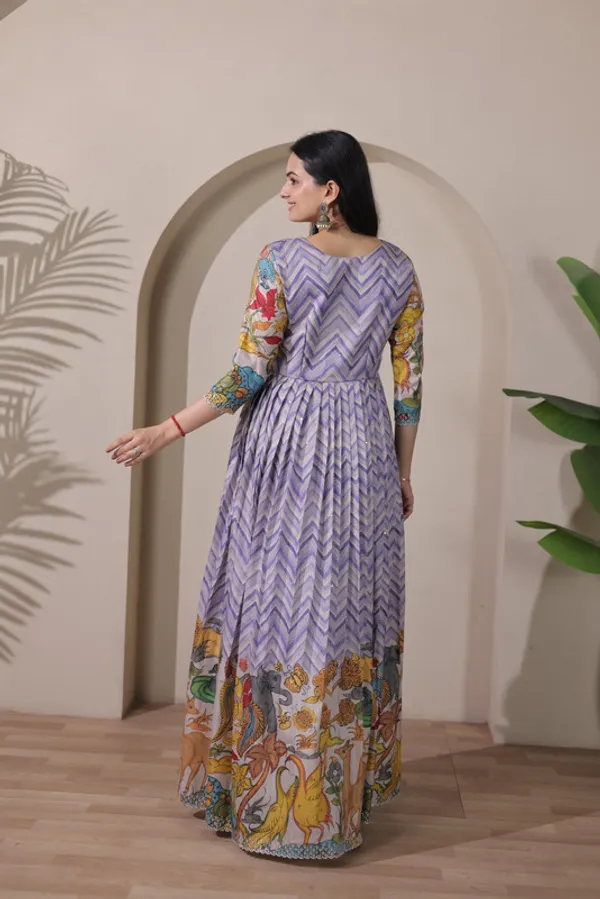 Violet_Tussar_Silk_Print_Embroidery_Ethnic_Dresses_Gown_For_Women