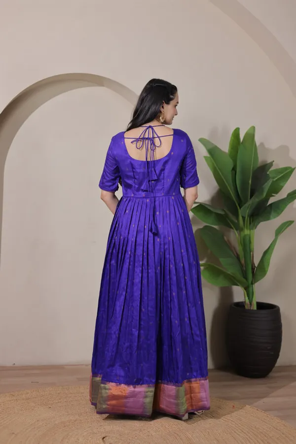 Royal_Blue_Craft_Silk_Woven_Ethnic_Dresses_Gown_For_Women