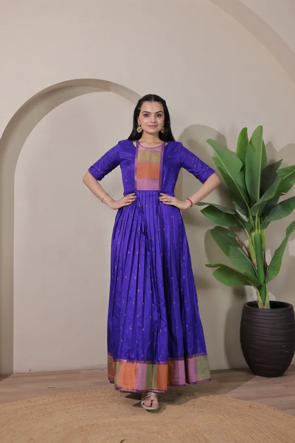 Royal_Blue_Craft_Silk_Woven_Ethnic_Dresses_Gown_For_Women