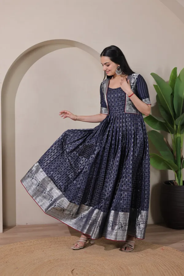 Navy_Blue_Soft_Silk_Zari_Weaving_Ethnic_Dresses_Gown_For_Women