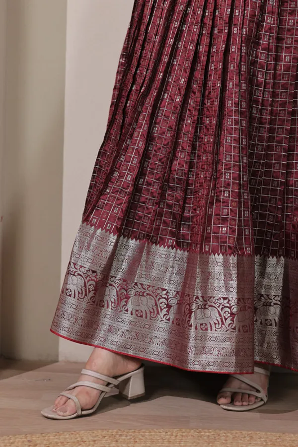 Maroon_Soft_Silk_Zari_Weaving_Ethnic_Dresses_Gown_For_Women