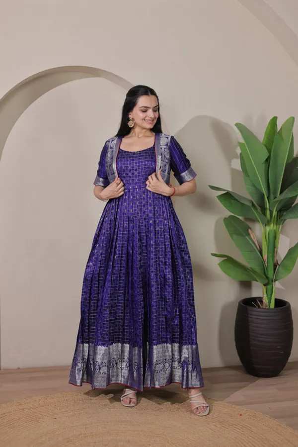Violet_Soft_Silk_Zari_Weaving_Ethnic_Dresses_Gown_For_Women