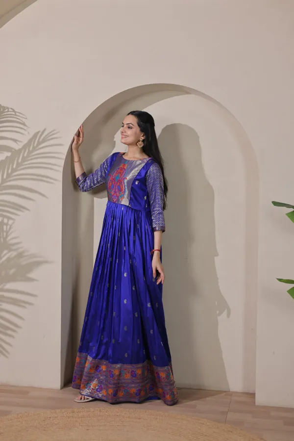 Violet_Soft_Silk_Zari_Weaving_Ethnic_Dresses_Gown_For_Women