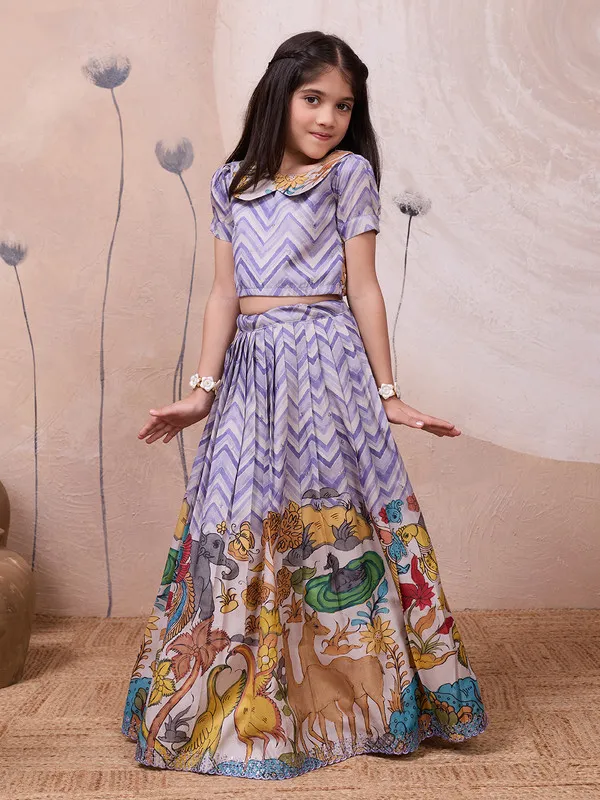 Purple_Tussar_Silk_Embroidery_Lehenga_Choli_For_Girls