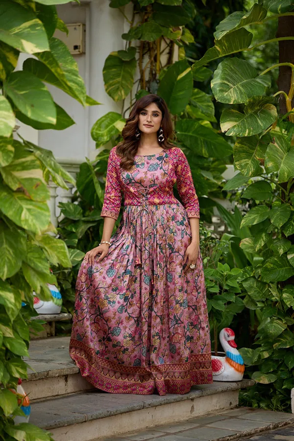 Pink_Silk_Blend_Printed_Ethnic_Dresses_Gown_For_Women