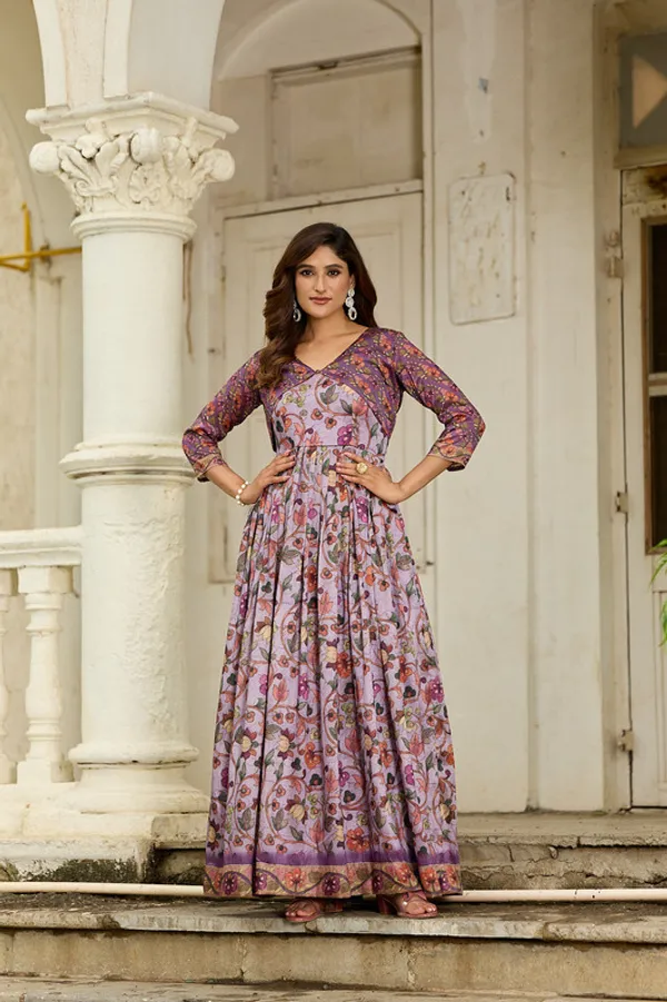 Lavender_Silk_Blend_Printed_Ethnic_Dresses_Gown_For_Women