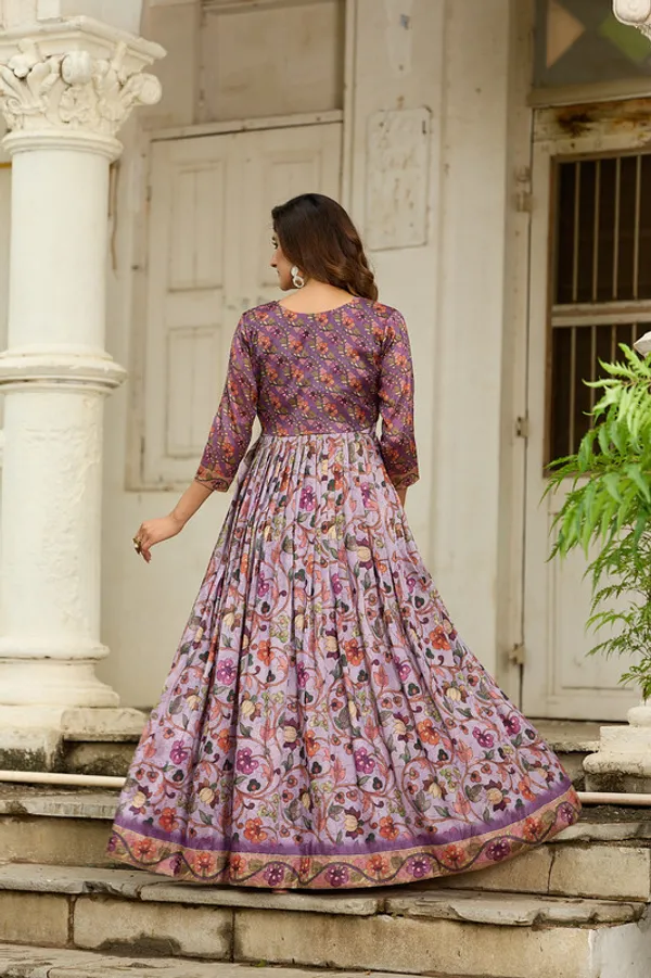 Lavender_Silk_Blend_Printed_Ethnic_Dresses_Gown_For_Women