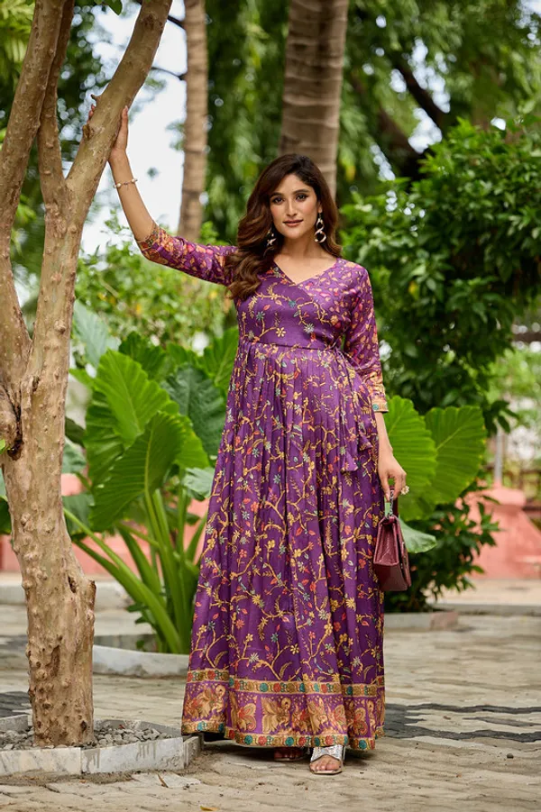Purple_Silk_Blend_Printed_Ethnic_Dresses_Gown_For_Women