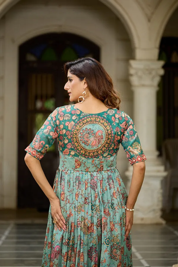 Sky_Blue_Silk_Blend_Printed_Ethnic_Dresses_Gown_For_Women