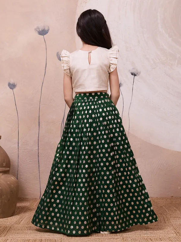 Green_Viscose_Woven_Lace_Lehenga_Choli_For_Girls