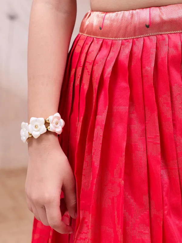 Pink_Silk_Blend_Woven_Lehenga_Choli_For_Girls