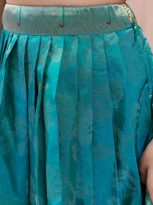 Rama_Silk_Blend_Woven_Lehenga_Choli_For_Girls